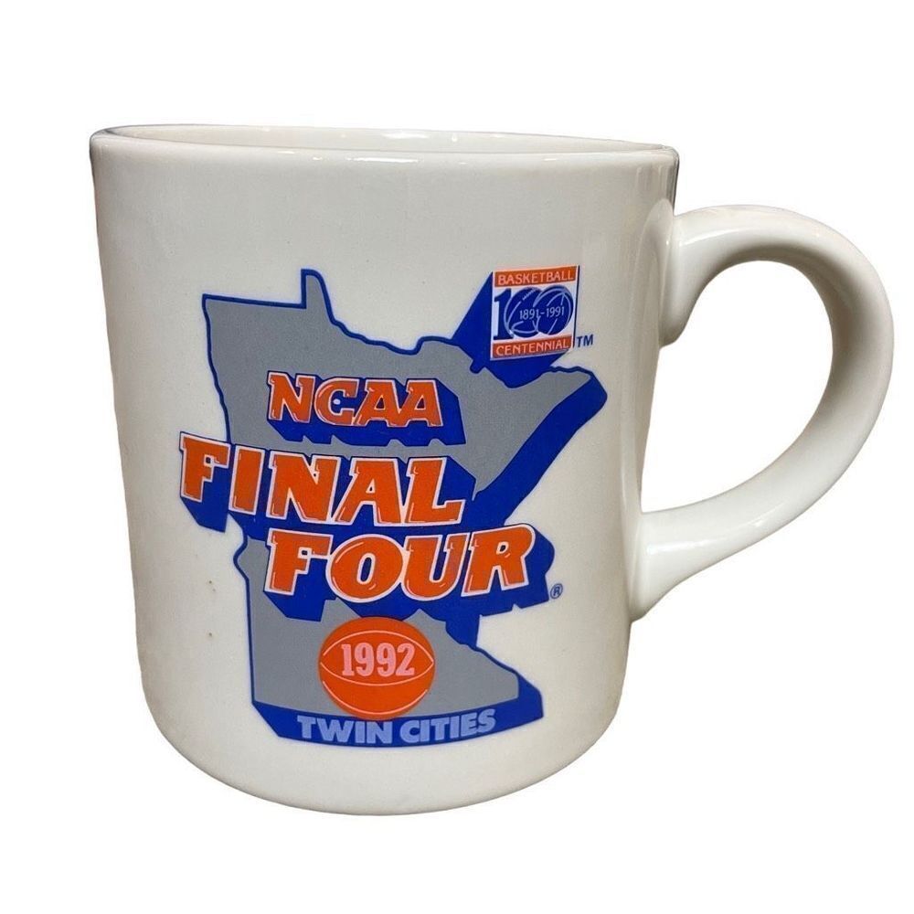 1992 NCAA Basketball Final Four Twin Cities Basketball Centennial Mug RARE